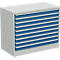 Ladekast, 9 schuifladen, B 1330 x D 715 x H 1100 mm