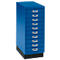 Ladekast A4, met 10 schuifladen, 675 mm hoog, gentiaanblauw