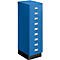 Ladekast A4, met 9 schuifladen, 940 mm hoog, gentiaanblauw