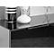 Ladekast, met 1 lade en 2 deuren, glazen front en bovenblad, B 830 x D 420 x H 1020 mm, zwart