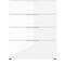 Ladekast, met 4 laden, glazen front en bovenblad, B 830 x D 420 x H 1020 mm, wit
