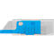 Lame de rechange Martor n° 160099, forme trapézoïdale, utilisable 2 fois, épaisseur 0,63 mm, L 55,5 x l 19 mm, acier inoxydable, 10 pièces