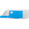 Lame de rechange Martor n° 199, forme trapézoïdale, utilisable 2 fois, épaisseur 0,63 mm, L 60 x l 19 mm, acier inoxydable, 10 pièces