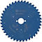 Lame de scie circulaire bleue avec dents, fabricant : Bosch.