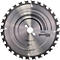 Lame de scie circulaire en métal avec des dents tranchantes. Inscription "BOSCH speedline WOOD".