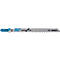 Lame de scie sauteuse T 127 D L.100mm Denture 3mm HSS 5 pces/carte BOSCH