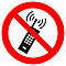Lámina "Prohibido encender teléfonos móviles", 5 piezas