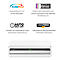 White laminator with green indicator light and logo. Text: InstaHeat, Auto Sense, Auto Shut Off, Jam Free.