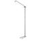Lampadaire LED Linearo, puissance 50 W, 5600 lm, 4000 K, compatible avec un poste de travail sur écran, L 880 x l 100 x H 1852 mm, aluminium &amp; acier, blanc alu RAL 9006