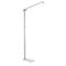 Lampadaire LED Linearo, puissance 50 W, 5600 lm, 4000 K, compatible avec un poste de travail sur écran, L 880 x l 100 x H 1852 mm, aluminium &amp; acier, blanc alu RAL 9006