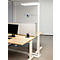 Lampadaire LED Maul MAULjura, 62 W, 9200 lm, 4000 K, lumière directe/indirecte, intensité lumineuse variable, H 1965 mm, aluminium, blanc