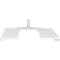 Lampadaire LED MGL LICHT OSL6000, 60W, 6520 lm, 4000K, dimmable, panneau tactile multifonction, détecteur de mouvement &amp; de lumière du jour, lumière directe/indirecte, pieds pivotants réglables en hauteur, blanc