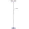 Lampadaire LED RUBEN, acier, couleur de lumière blanc chaud, 11+4W, tête de projecteur à intensité variable, bras de lecture réglable