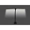 Lampe de bureau DOTLUX LED TWIN, 20W, COLORselect 3000 - 6500K, intensité lumineuse variable, angle de rayonnement de 120°, L 800 x l 33 x H 680 mm, noir