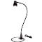 Lampe de bureau LED Bauer &amp; Böcker Satelite, 4,5 W, 490 lm, 3000 K, intensité lumineuse variable, inclinable, L 750 mm, aluminium, noir-noir