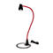 Lampe de bureau LED Bauer &amp; Böcker Satelite, 4,5 W, 490 lm, 3000 K, intensité lumineuse variable, inclinable, L 750 mm, aluminium, noir-rouge