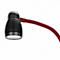 Lampe de bureau LED Bauer &amp; Böcker Satelite, 4,5 W, 490 lm, 3000 K, intensité lumineuse variable, inclinable, L 750 mm, aluminium, noir-rouge