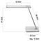 Lampe de bureau LED JAZZ, 11 W, 1000 lm, intensité lumineuse variable, orientable, avec fonction de recharge par induction, blanc-argenté