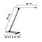 Lampe de bureau LED TERRA, 5 W, 500 lm, 4 niveaux d'éclairage, pivotant et inclinable, pliable, gris