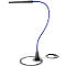 Lampe de table à LED Bauer &amp; Böcker Comet, 10 W, 960 lm, 2700-5500 K, à intensité variable, inclinable, commande gestuelle, L 750 mm, aluminium, noir-bleu