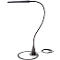 Lampe de table à LED Bauer &amp; Böcker Comet, 10 W, 960 lm, 2700-5500 K, à intensité variable, inclinable, commande gestuelle, L 750 mm, aluminium, noir-noir