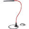 Lampe de table à LED Bauer &amp; Böcker Comet, 10 W, 960 lm, 2700-5500 K, à intensité variable, inclinable, commande gestuelle, L 750 mm, aluminium, noir-rouge