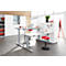 Lampe de table à pince LED dotlux STLYEbutler table, avec variateur, convient particulièrement aux bureaux réglables en hauteur, 10200 lm