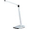 Lampe de table LED Fischer&amp;Honsel Bright, 9 W, réglable, variateur à capteur, L 200 x l 160 x H 790 mm, métal, argenté