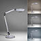 Lampe de table LED Niklas, réglable, intensité lumineuse variable, 930 lumens, L 780 x l 200 x H 830 mm, métal &amp; plastique, couleur aluminium
