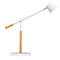 Lampe de table LED UNILUX VICKY, 9 W, 900 lm, 3000 K, 3 intensités lumineuses, intensité lumineuse variable, fonction de recharge USB, bois de hêtre &amp; acier, blanc-hêtre