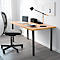 Lampe de table LED UNILUX VICKY, 9 W, 900 lm, 3000 K, 3 intensités lumineuses, intensité lumineuse variable, fonction de recharge USB, bois de hêtre &amp; acier, noir-hêtre