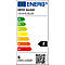 Étiquette énergétique avec la classe d'efficacité énergétique F. Inscription : HEDI GmbH, JL-90-45A ML1206LU38D. Code QR et consommation 6 kWh/1000h.