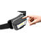 Lampe frontale à LED Ansmann HD280RS, 280 lumens, portée 21 m, 110 g, IP65, commande gestuelle, bandeau flexible, L 78,4 × l 47,4 × H 45,9 mm, noir