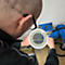 Lampe loupe LED Bauer &amp; Böcker Slim, grossissement 6x, 7,5 W, 460 lm, 5500 K, inclinable, IP65, pied magnétique, plastique, noir