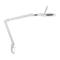 Lampe loupe LED MAULmakro, lentille 3 dioptries, 8 W, 580 lm, 6500 K, bras pivotant et inclinable à 360°, réglable en hauteur, pied à pince, blanc
