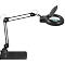 Lampe loupe LED MAULvisio, puissance 8 W, 1200 lm, lentille à 3 dioptries, base rotative, noire