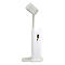 Une lampe de bureau blanche et moderne avec un port USB.