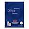 Blaues Herlitz A4 Spiralnotizbuch mit schwarzer Spirale und Aufdruck Business Office Notes.