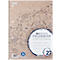 LANDRÉ gerecycled notitieboek, 80 vel, DIN A4+, 70 g/m², 4-gaats perforatie, spiraalbinding, OPTIK PAPER®, ruling 27, blauw