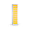Laptopschrank mit Ladefunktion, 10 Abteile mit Zylinderschloss, Stahlblech lichtgrau RAL 7035/verk.gelb RAL 1023