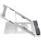 Laptopständer Kensington Easy Riser™ K50417WW, bis 16”, 6-stufig höhenverstell- und neigbar, faltbar, B 239 x T 14 x H 239 mm, Aluminium, silber