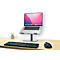 Laptopständer Kensington K50424WW, bis 16”, höhenverstell- und neigbar, mit Stauraum, B 280 x T 229 x H 210 mm, Aluminium und Stahl, silber