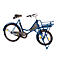Lastenfahrrad, Rahmen Stahl, mit Vorderrad-Lastenträger, Vorderrad-Ständer, blau