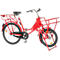 Lastenfahrrad, Rahmen Stahl, mit Vorderrad-Lastenträger, Vorderrad-Ständer, rot