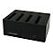 LC Power LC-DOCK-U3-4B - HDD-Dockingstation mit Netzanzeige, Ein/Aus-Schalter, Klon-Funktion Schächte: 4 - 2,5' / 3,5' gemeinsam genutzt (6,4 cm/8,9 cm gemeinsam genutzt) - SATA - eSATA, USB 3.0 - Schwarz