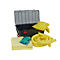 Leckage Notfallset gegen Chemikalien gelb, 100 l Aufnahme, 77 Teile, in fahrbarem Koffer