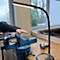 LED-Arbeitsleuchte Bauer & Böcker Fluter, 10 W, 950 lm, 5500 K, neigbar, dimmbar, Magnetfuß, IP65, L 850 mm, Aluminium, grau-schwarz