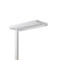 White LED desk lamp with a rectangular head and vertical arm. Detailed shot, neutral background.