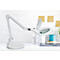 LED loeplamp MAULmakro, 3-dioptrie lens, 8 W, 580 lm, 6500 K, arm 360° draaibaar &amp; kantelbaar, in hoogte verstelbaar, statief, wit