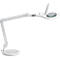 LED Lupenleuchte MAULmakro, 3-Dioptrien-Linse, 8 W, 580 lm, 6500 K, Arm um 360° dreh-& neigbar, höhenverstellbar, Standfuß, weiß